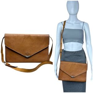 Vintage 90s Polo Ralph Lauren Leather Bag Made in Italy Slim Shoulder Old Money